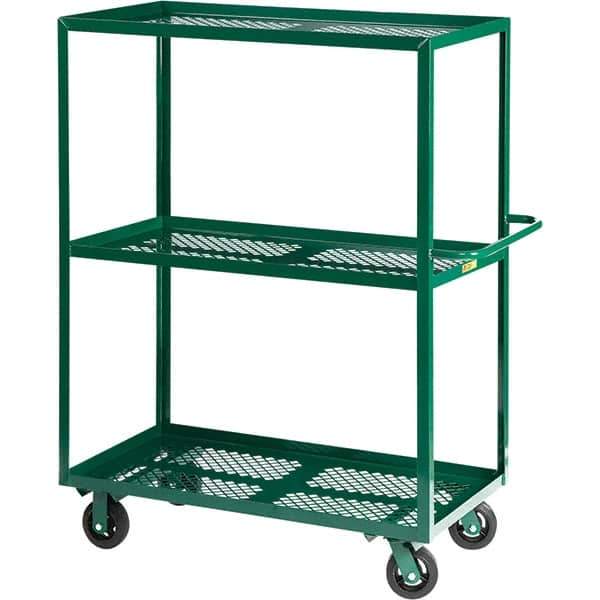 Little Giant - 4,000 Lb Capacity Steel Platform Truck - Steel Deck, 24" OAW, 48" Platform Length - USA Tool & Supply