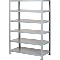 Little Giant - 6 Shelf Steel Shelving - 24" Wide x 72" High x 60" Deep, Gray - USA Tool & Supply