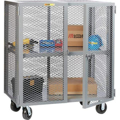 Little Giant - 1 Shelf Mobile Storage Cabinet - Steel, 49" Wide x 33" Deep x 57" High - USA Tool & Supply