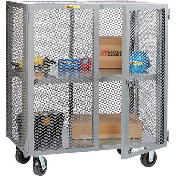 Little Giant - 1 Shelf Mobile Storage Cabinet - Steel, 61" Wide x 27" Deep x 57" High - USA Tool & Supply