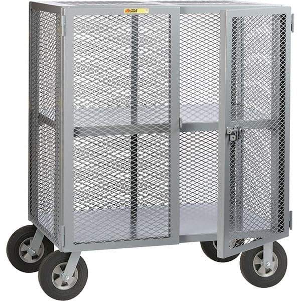 Little Giant - 1,500 Lb Capacity, 1 Shelf, Security Cart - 27" Long x 49" Wide x 61" High - USA Tool & Supply
