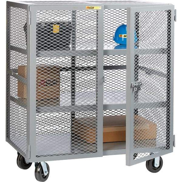 Little Giant - 2 Shelf Mobile Storage Cabinet - Steel, 49" Wide x 33" Deep x 57" High - USA Tool & Supply