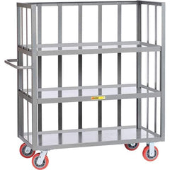 Little Giant - 3,600 Lb Capacity, 3 Shelf, 3-Sided Truck - 60" Long x 30" Wide x 57" High - USA Tool & Supply