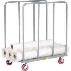 Little Giant - 2,000 Lb Capacity Steel Platform Truck - Steel Deck, 30" OAW, 60" Platform Length, Polyurethane Casters - USA Tool & Supply