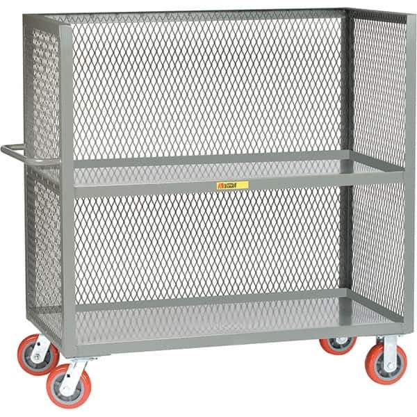 Little Giant - 3,600 Lb Capacity, 2 Shelf, 3-Sided Truck - 60" Long x 30" Wide x 57" High - USA Tool & Supply