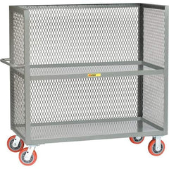 Little Giant - 3,600 Lb Capacity, 2 Shelf, 3-Sided Truck - 60" Long x 30" Wide x 57" High - USA Tool & Supply