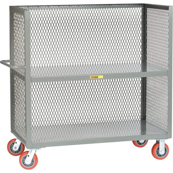 Little Giant - 3,600 Lb Capacity, 2 Shelf, 3-Sided Truck - 60" Long x 30" Wide x 57" High - USA Tool & Supply