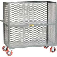 Little Giant - 3,600 Lb Capacity, 2 Shelf, 3-Sided Truck - 60" Long x 24" Wide x 57" High - USA Tool & Supply