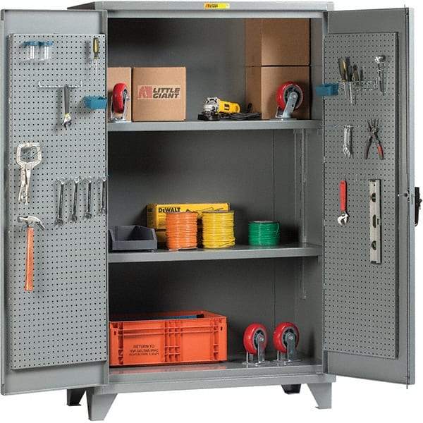 Little Giant - 2 Shelf Storage Cabinet - Steel, 60" Wide x 26" Deep x 78" High - USA Tool & Supply