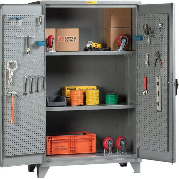 Little Giant - 2 Shelf Storage Cabinet - Steel, 48" Wide x 32" Deep x 78" High - USA Tool & Supply