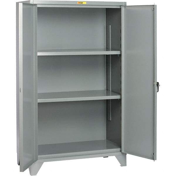 Little Giant - 2 Shelf Storage Cabinet - Steel, 60" Wide x 32" Deep x 78" High - USA Tool & Supply