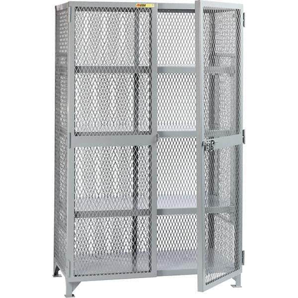 Little Giant - 3 Shelf Storage Cabinet - Steel, 61" Wide x 27" Deep x 78" High - USA Tool & Supply