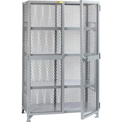 Little Giant - 3 Shelf Storage Cabinet - Steel, 61" Wide x 27" Deep x 78" High - USA Tool & Supply