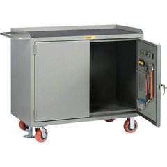 Little Giant - 3,600 Lb Capacity Mobile Workbench with Pegboard Panel - 48" Wide x 43-1/2" High - USA Tool & Supply