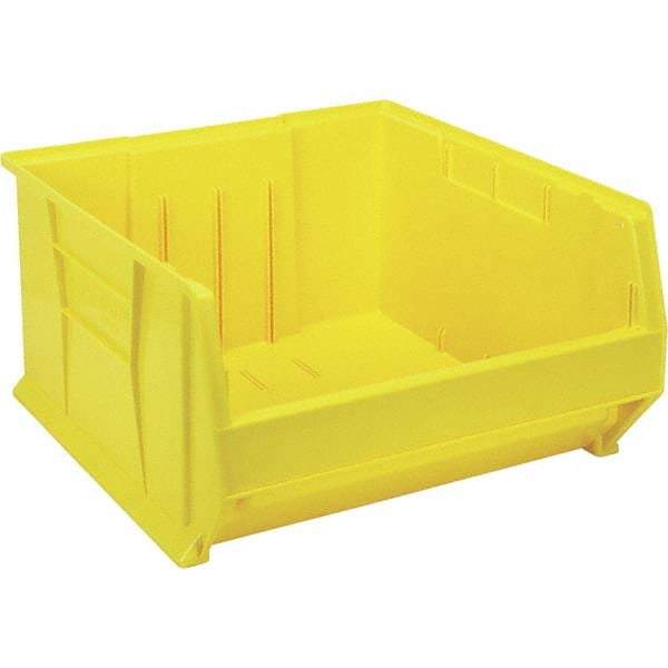 Quantum Storage - 225 Lb Load Capacity Yellow Polypropylene Tote Container - Stacking, 12" Long x 22-1/2" Wide x 23.9" High - USA Tool & Supply