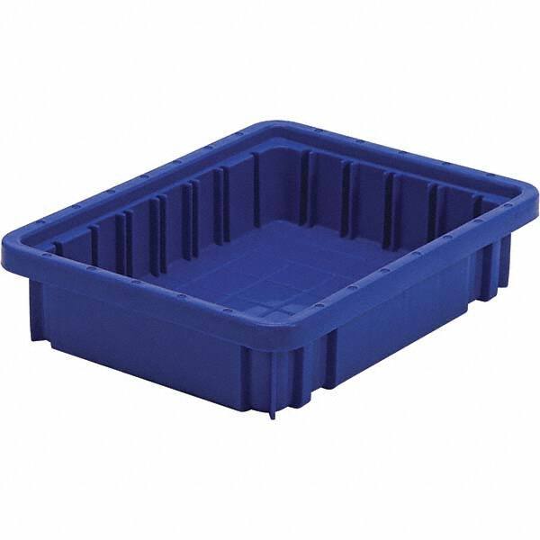 Quantum Storage - 20 Lb Load Capacity Blue Polypropylene Dividable Container - Stacking, 2-1/2" Long x 8.3" Wide x 10.9" High - USA Tool & Supply