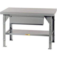 Little Giant - 84 Wide x 42" Deep x 37" High, Steel Workbench - Adjustable Height Legs - USA Tool & Supply