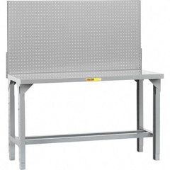 Little Giant - 72 Wide x 30" Deep x 65" High, Steel Workbench - Adjustable Height Legs - USA Tool & Supply