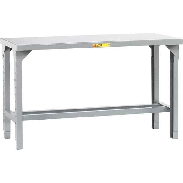 Little Giant - 72 Wide x 30" Deep x 41" High, Steel Workbench - Adjustable Height Legs - USA Tool & Supply