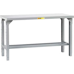 Little Giant - 72 Wide x 36" Deep x 41" High, Steel Workbench - Adjustable Height Legs - USA Tool & Supply