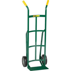 Little Giant - 800 Lb Capacity 49" OAH Hand Truck - Dual Handle, Steel, Rubber Wheels - USA Tool & Supply