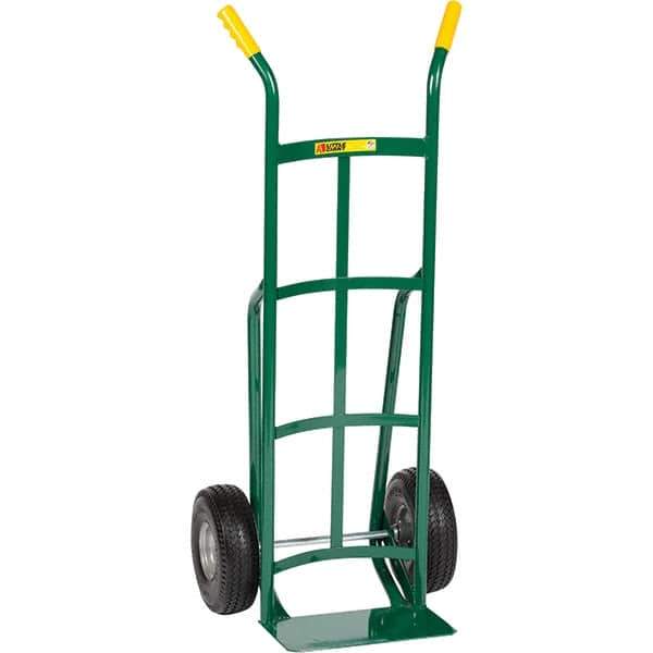 Little Giant - 800 Lb Capacity 49" OAH Hand Truck - Dual Handle, Steel, Flat-Free Microcellular Foam Wheels - USA Tool & Supply