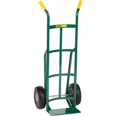 Little Giant - 800 Lb Capacity 49" OAH Hand Truck - Dual Handle, Steel, Flat-Free Microcellular Foam Wheels - USA Tool & Supply