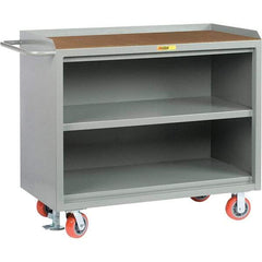 Little Giant - 3,600 Lb Capacity, 2 Drawer Mobile Service Bench - 41" Wide x 24" Deep x 43" High, Steel, Gray - USA Tool & Supply