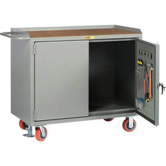 Little Giant - 3,600 Lb Capacity Mobile Workbench with Pegboard Panel - 48" Wide x 43-1/2" High - USA Tool & Supply