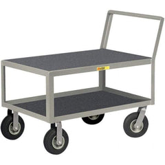 Little Giant - 1,200 Lb Capacity, 24" Wide x 48" Long x 38" High Instrument Cart - 2 Shelf, Steel, Pneumatic Casters - USA Tool & Supply