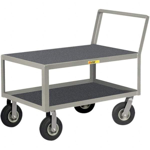 Little Giant - 1,200 Lb Capacity, 24" Wide x 36" Long x 38" High Instrument Cart - 2 Shelf, Steel, Pneumatic Casters - USA Tool & Supply