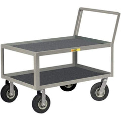 Little Giant - 1,200 Lb Capacity, 24" Wide x 48" Long x 38" High Instrument Cart - 2 Shelf, Steel, Pneumatic Casters - USA Tool & Supply