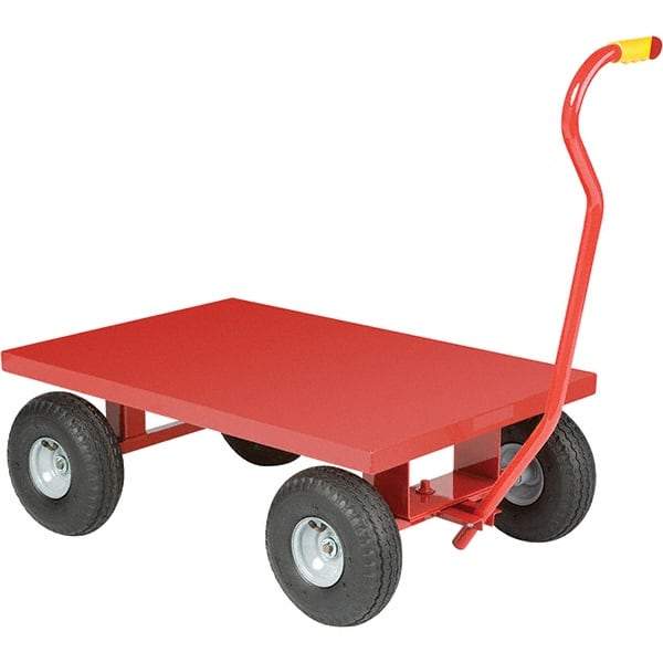 Little Giant - 1,200 Lb Capacity, 24" Wide x 36" Long x 13" High Cart - Steel, Pneumatic Casters - USA Tool & Supply