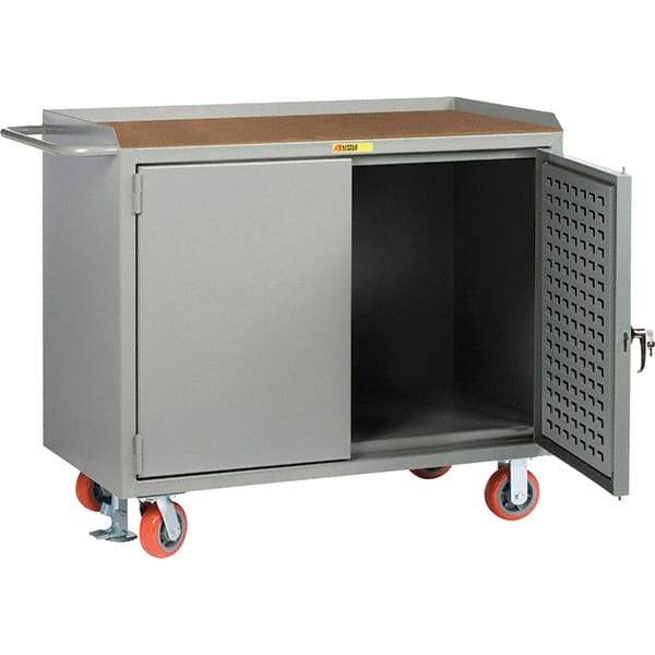 Little Giant - 3,600 Lb Capacity Mobile Workbench with Pegboard Panel - 48" Wide x 43-1/2" High - USA Tool & Supply