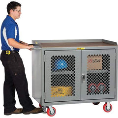 Little Giant - 3,600 Lb Capacity, 1 Shelf, 2 Door Mobile Cabinet - 48" Wide x 43" High - USA Tool & Supply