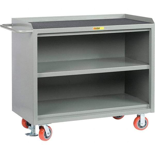 Little Giant - 3,600 Lb Capacity, 3 Drawer Mobile Service Bench - 41" Wide x 24" Deep x 43" High, Steel, Gray - USA Tool & Supply