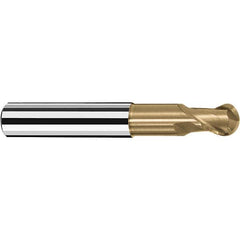 Fraisa - 1/8" Diam, 1/8" LOC, 2 Flute Solid Carbide Ball End Mill - USA Tool & Supply