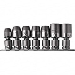 Apex - Socket Adapter & Universal Sets Type: Impact Universal & Socket Adapter Set Adapter Size (Inch): 3/8 F x 10mm, 3/8F x 12mm, 3/8F x 13mm, 3/8F x 14mm, 3/8F x 15mm, 3/8F x 17mm, 3/8F x 18mm - USA Tool & Supply