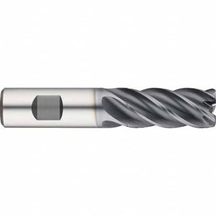 Guhring - 3/8" Diam 5 Flute Solid Carbide 0.03" Corner Radius End Mill - USA Tool & Supply