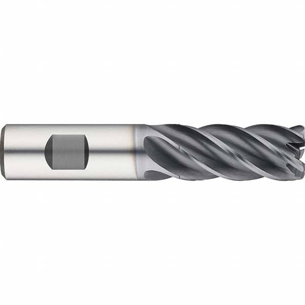 Guhring - 1/2" Diam 5 Flute Solid Carbide 0.06" Corner Radius End Mill - USA Tool & Supply