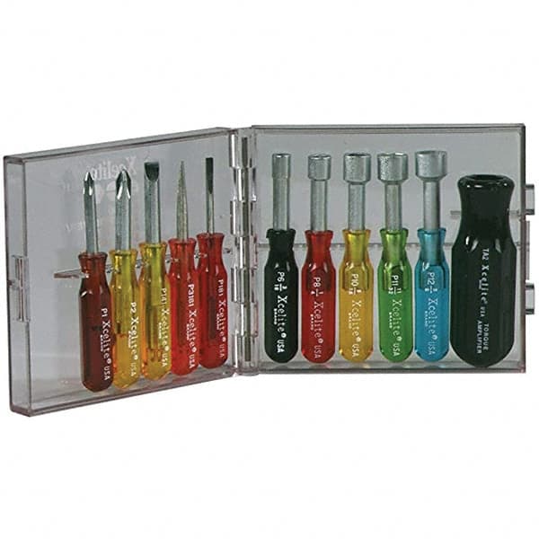 Xcelite - Screwdriver Sets Screwdriver Types Included: Nut Drivers; Phillips; Slotted Number of Pieces: 11 - USA Tool & Supply