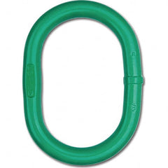 Campbell - Links; Type: Oblong Master Link ; Chain Size (Inch): 1-1/8 ; Load Capacity (Lb.): 30,000 ; Material: Cam Alloy ; Material Grade: 100 ; Finish/Coating: Green - Exact Industrial Supply