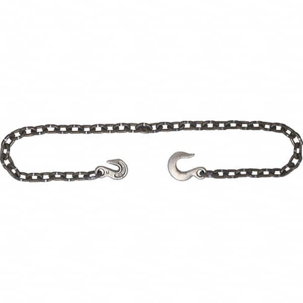 Campbell - Welded Chain; Chain Grade: 30 ; Trade Size: 3/8 ; Load Capacity (Lb.): 2,650 ; Finish/Coating: Standard ; Type: Log Chain ; Length (Feet): 14 - Exact Industrial Supply