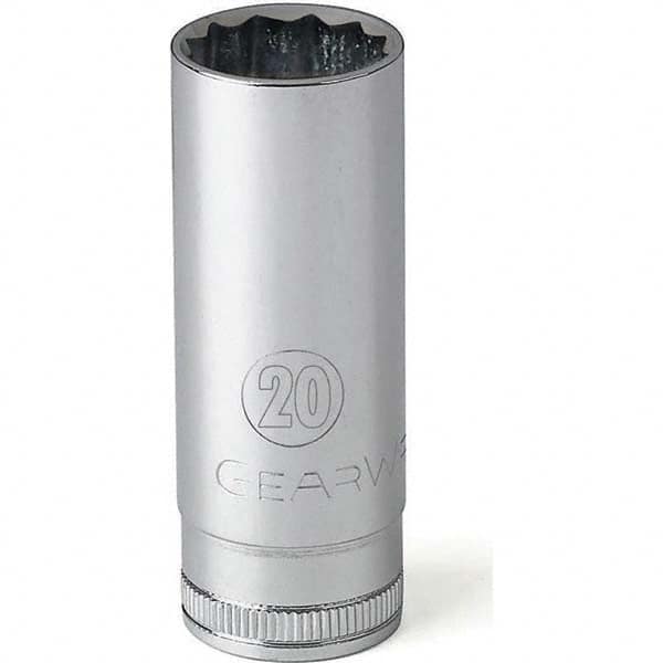 Deep Hand Socket: 12 mm Socket, 6-Point Polished