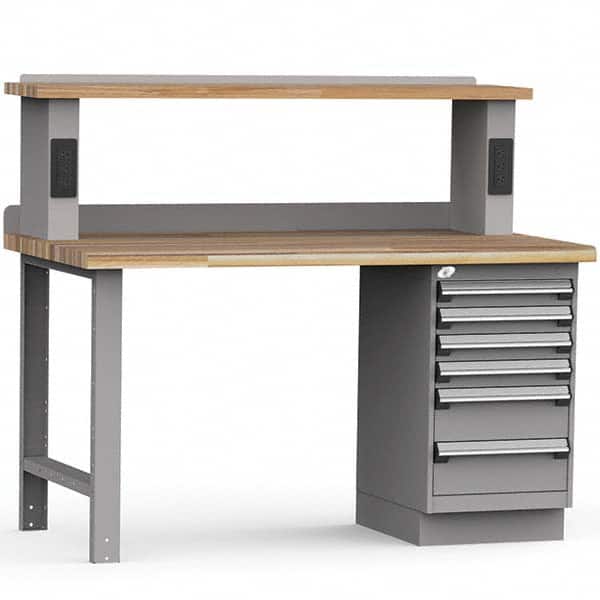 Rousseau Metal - Stationary Work Benches, Tables Type: Work Bench Top Material: Laminated Wood - USA Tool & Supply