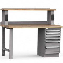 Rousseau Metal - Stationary Work Benches, Tables Type: Work Bench Top Material: Laminated Wood - USA Tool & Supply