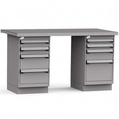 Rousseau Metal - Stationary Work Benches, Tables Type: Work Bench Top Material: Painted Steel - USA Tool & Supply