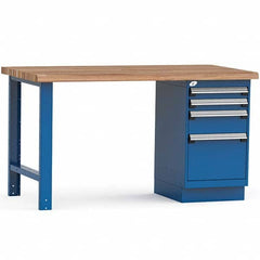 Rousseau Metal - Stationary Work Benches, Tables Type: Work Bench Top Material: Laminated Wood - USA Tool & Supply