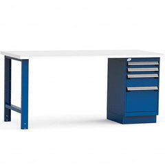 Rousseau Metal - Stationary Work Benches, Tables Type: Work Bench Top Material: Laminated Plastic - USA Tool & Supply