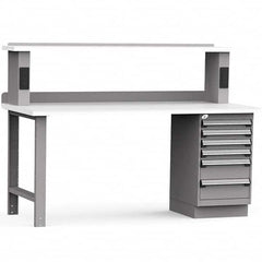 Rousseau Metal - Stationary Work Benches, Tables Type: Work Bench Top Material: Laminated Plastic - USA Tool & Supply